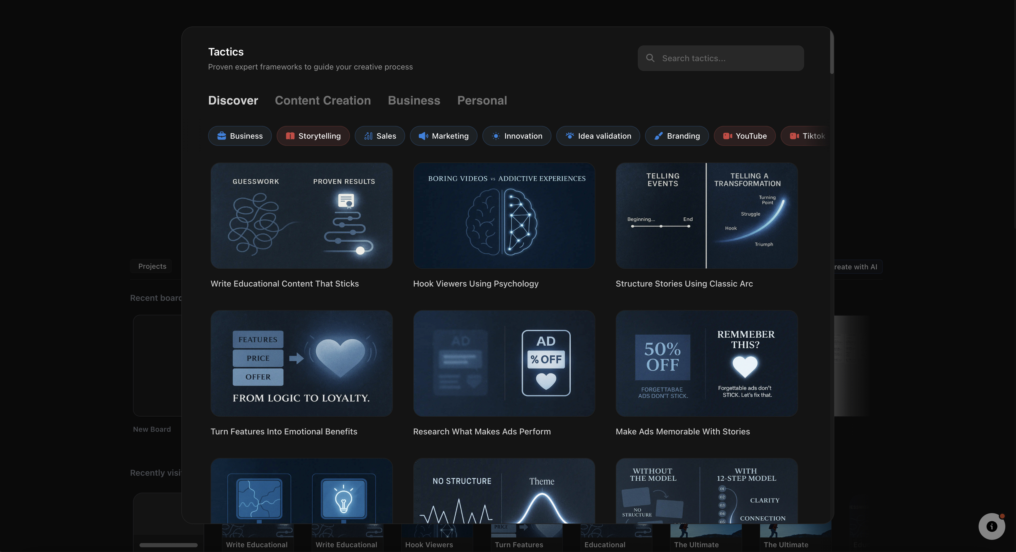 Improved Tactics & Blueprints Organization